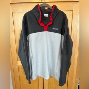 Columbia Charcoal & Light Gray Fleece Pullover